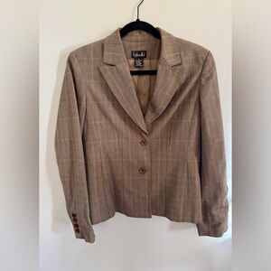 Vintage Rafaella 90s Tan Plaid Blazer